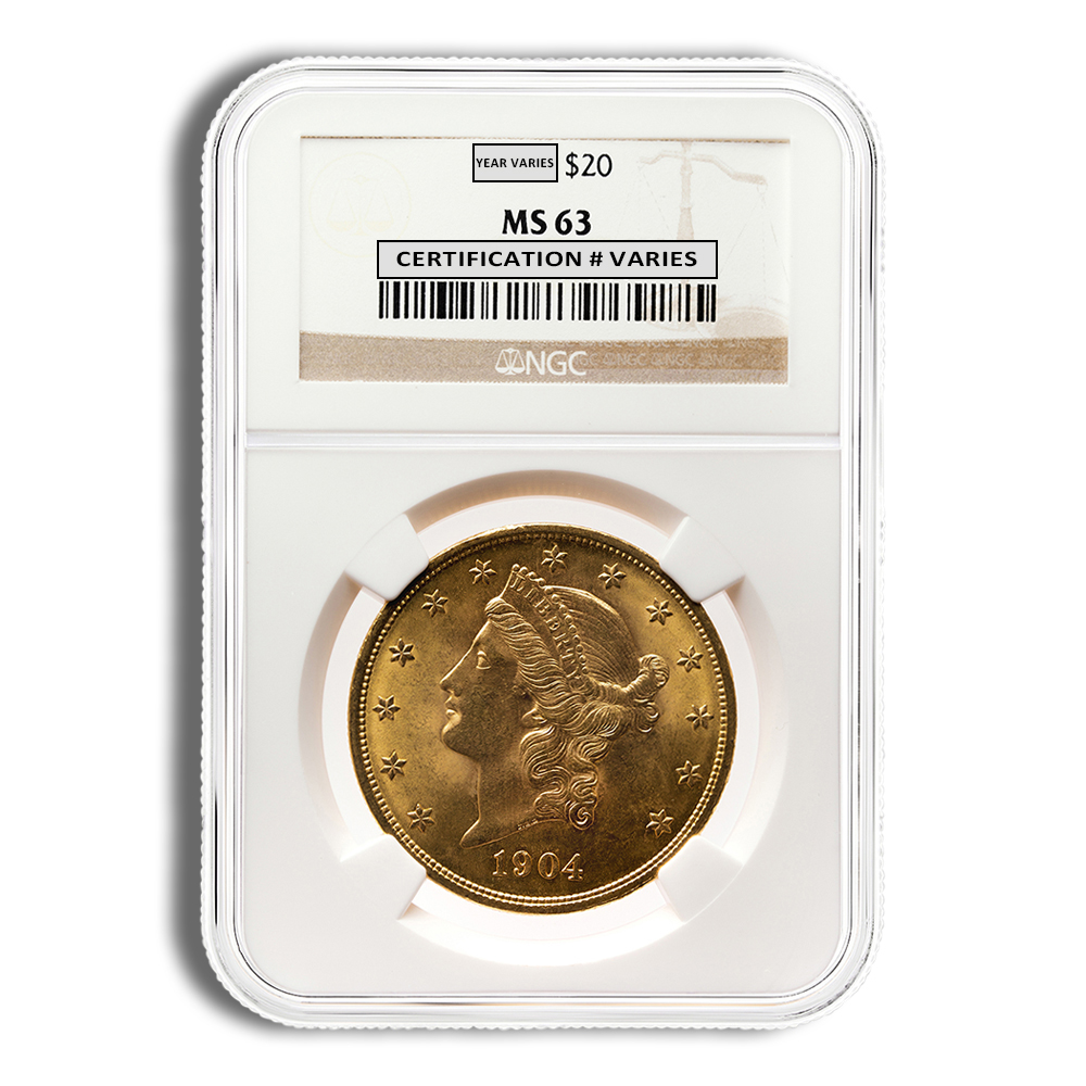 $20 Gold Liberty Double Eagle - NGC MS63 $20 Gold Liberty Double Eagle - NGC MS63 - Image 1