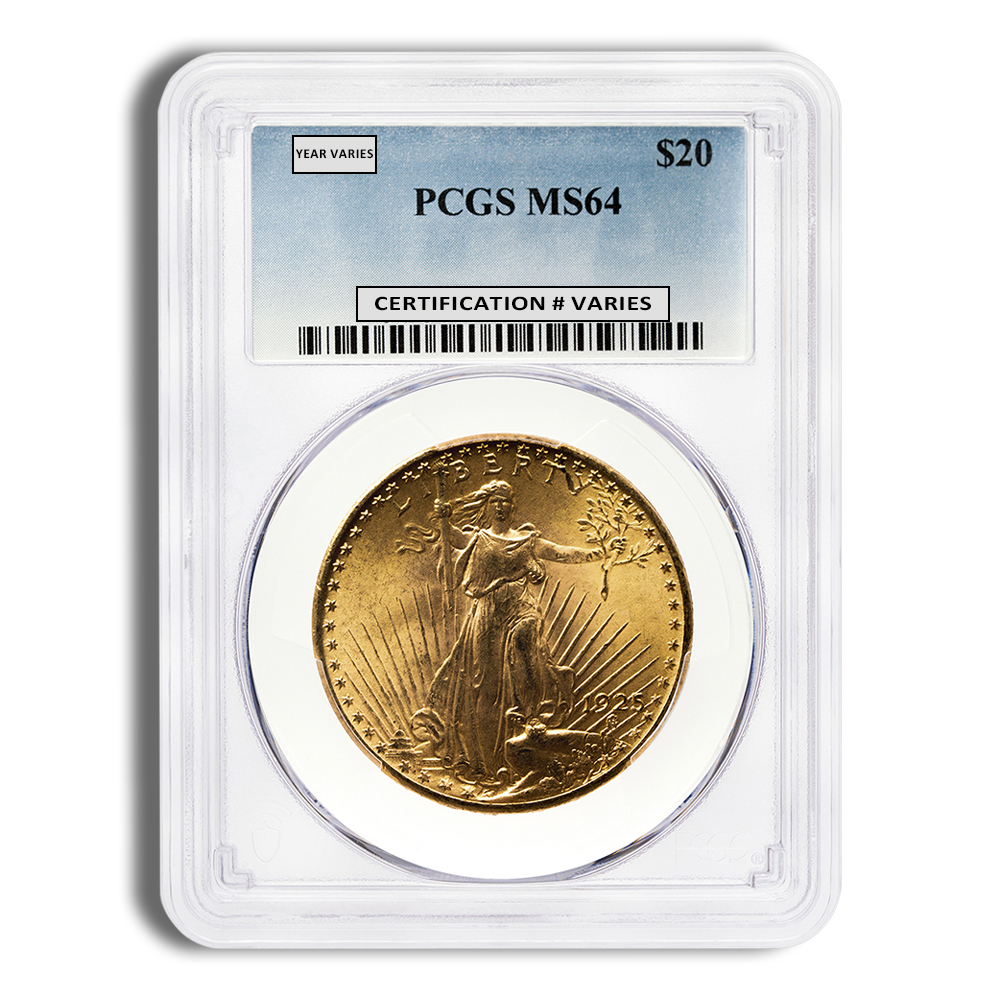 $20 Gold Saint-Gaudens Double Eagle - PCGS MS64 $20 Gold Saint-Gaudens Double Eagle - PCGS MS64 - Image 1
