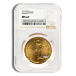 $20 Gold Saint-Gaudens Double Eagle - NGC MS62