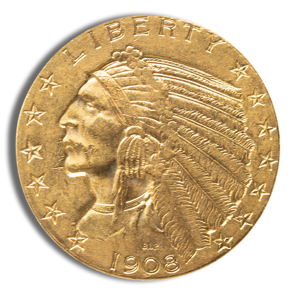 $5 Gold Indian Half Eagle - AU $5 Gold Indian Half Eagle - AU - Image 1