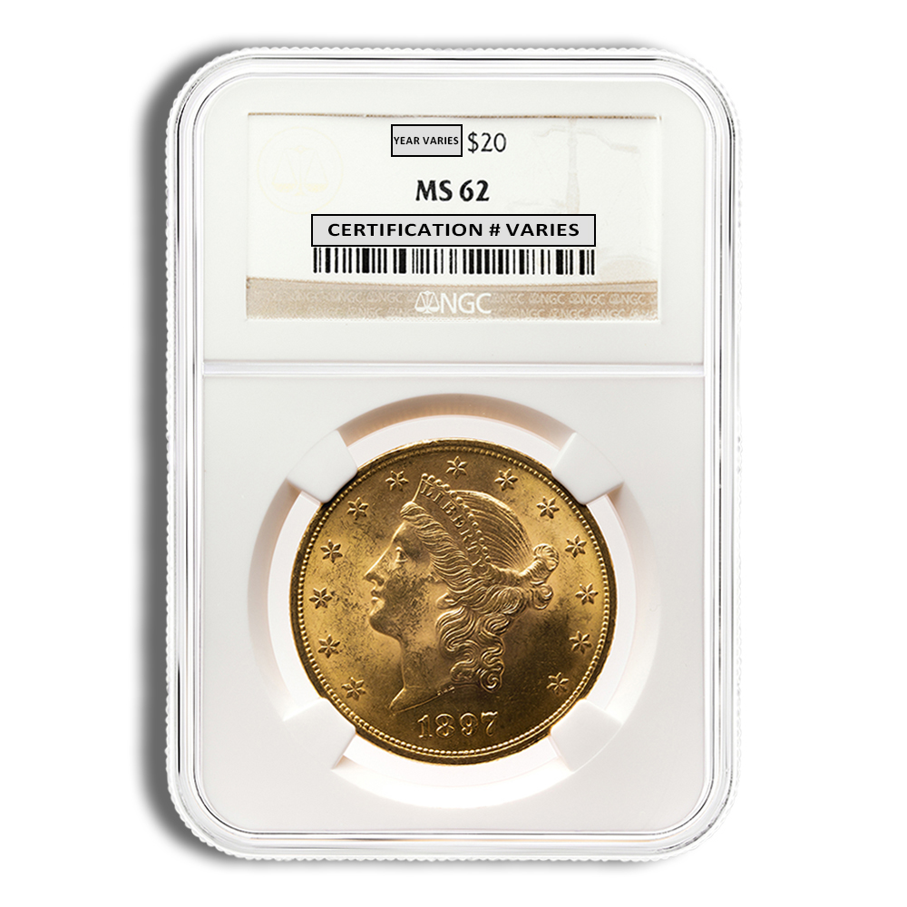 $20 Gold Liberty Double Eagle - NGC MS62 $20 Gold Liberty Double Eagle - NGC MS62 - Image 1
