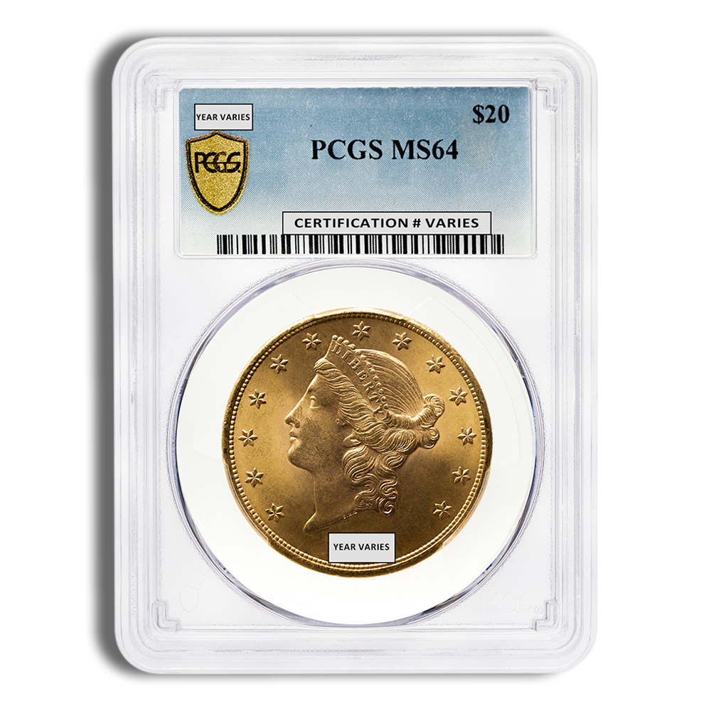$20 Gold Liberty Double Eagle - PCGS MS64 $20 Gold Liberty Double Eagle - PCGS MS64 - Image 1
