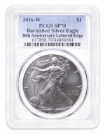 2016-W Burnished Silver Eagle PCGS SP70