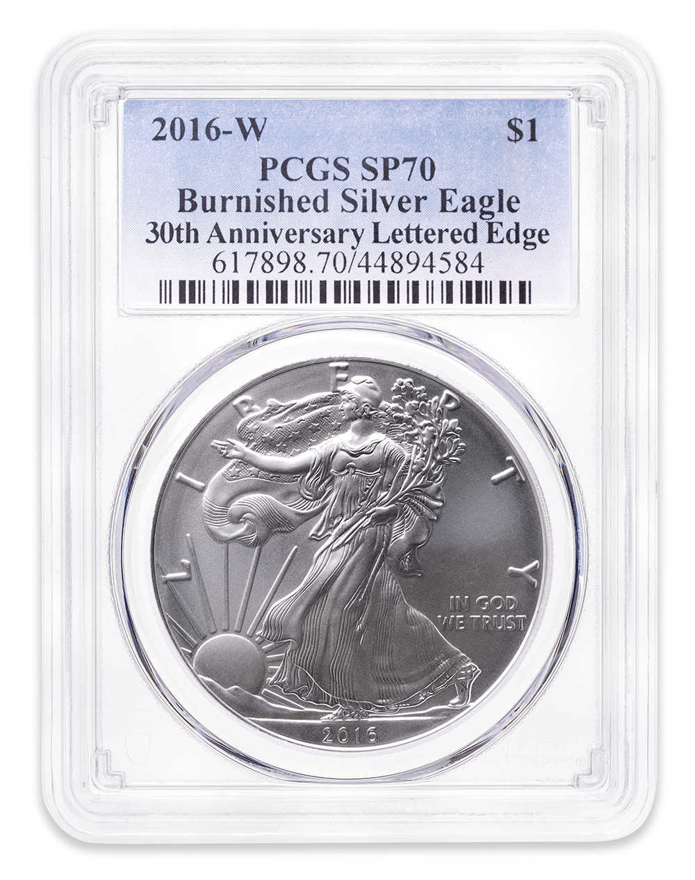2016-W Burnished Silver Eagle PCGS SP70 2016-W Burnished Silver Eagle PCGS SP70 - Image 1