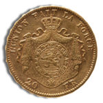Belgium Gold 20 Francs - Leopold II (1867-1882) - Image 2
