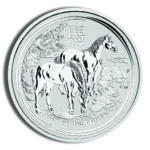 2014 1 oz Australia Silver Lunar Horse BU - Series II