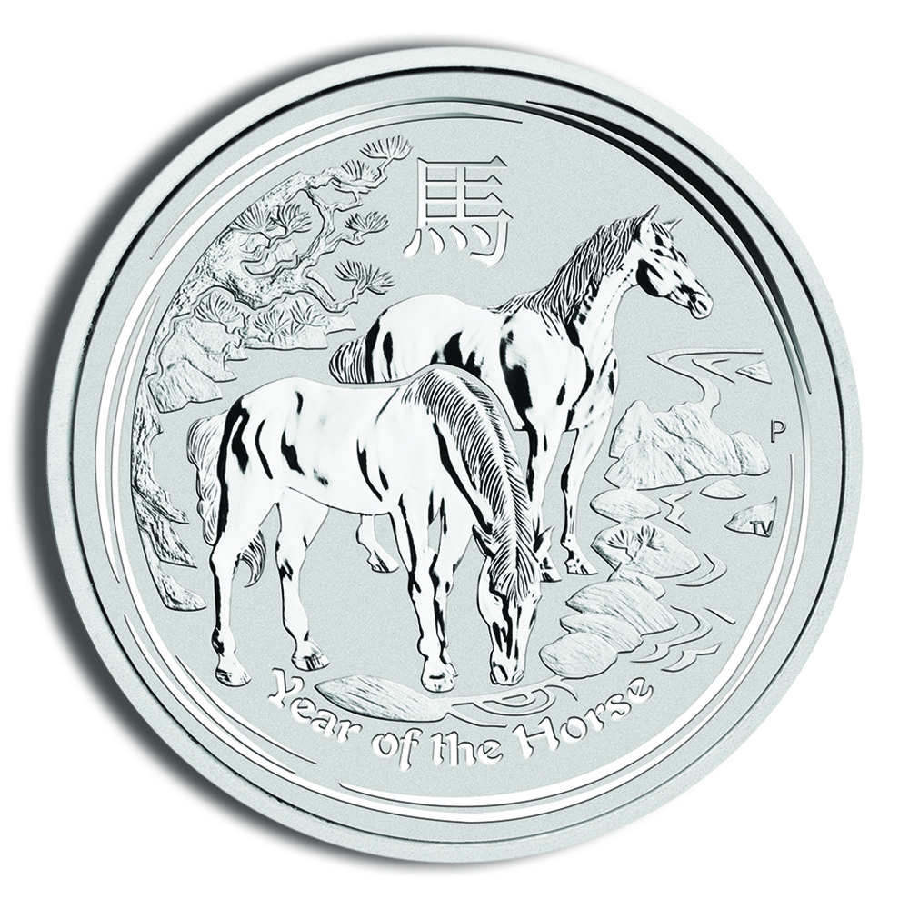 2014 1 oz Australia Silver Lunar Horse BU - Series II 2014 1 oz Australia Silver Lunar Horse BU - Series II - Image 1