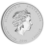 2014 1 oz Australia Silver Lunar Horse BU - Series II - Image 2