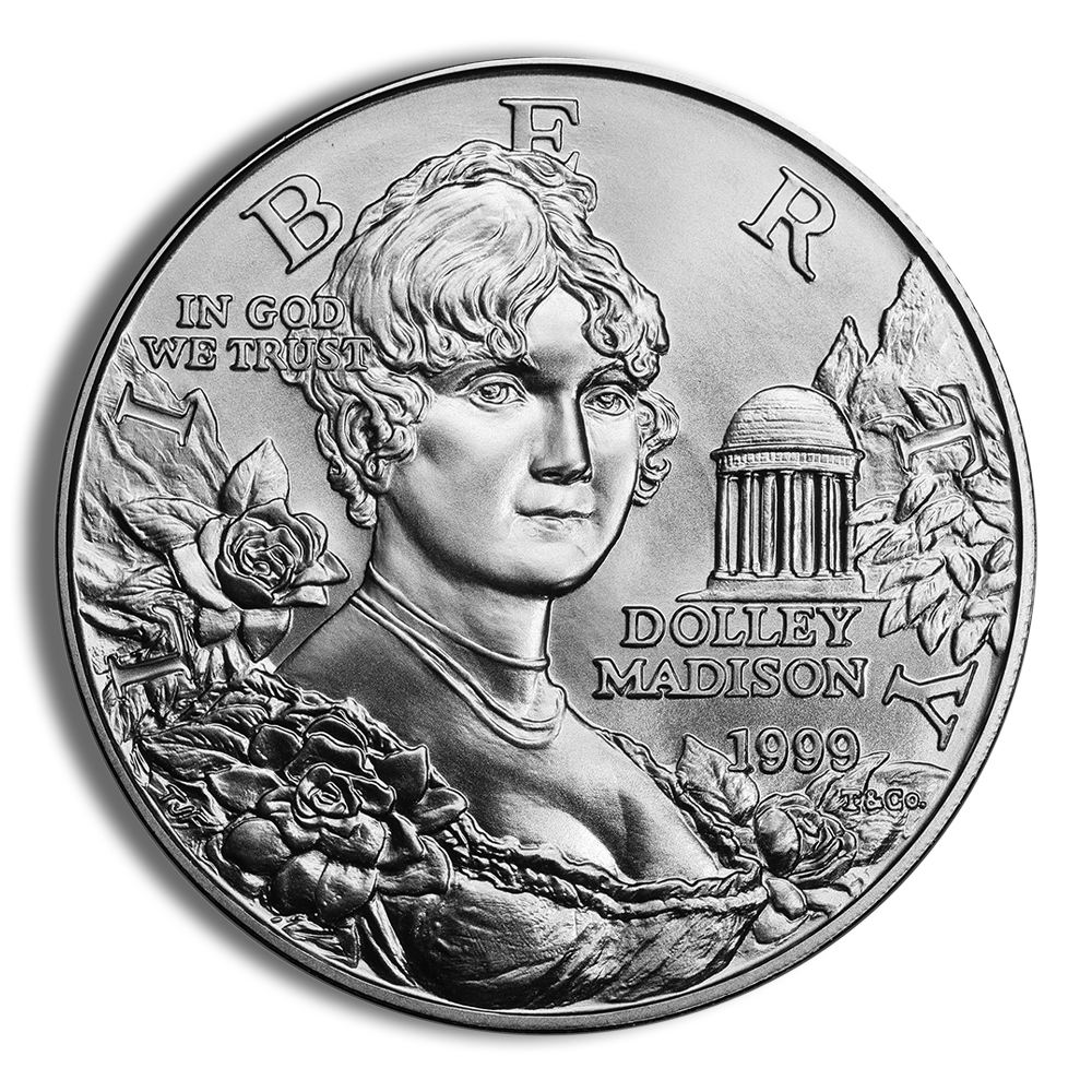 1999-P $1 Dolley Madison Silver Commem - BU 1999-P $1 Dolley Madison Silver Commem - BU - Image 1