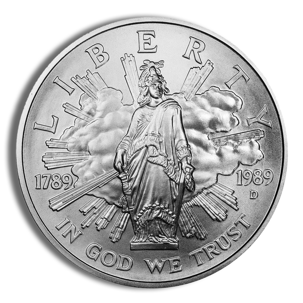 1989-D $1 Congressional Silver Commem - BU 1989-D $1 Congressional Silver Commem - BU - Image 1