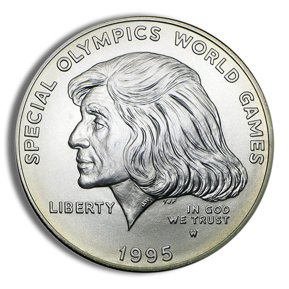 1995-W $1 Special Olympics Silver Commem - BU 1995-W $1 Special Olympics Silver Commem - BU - Image 1
