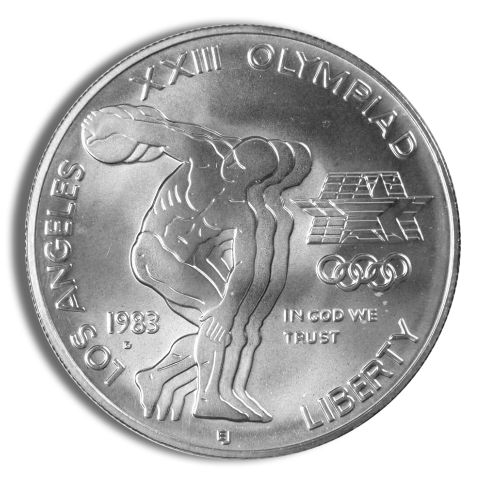 1983-D $1LA Olympic Silver Commem - BU 1983-D $1LA Olympic Silver Commem - BU - Image 1