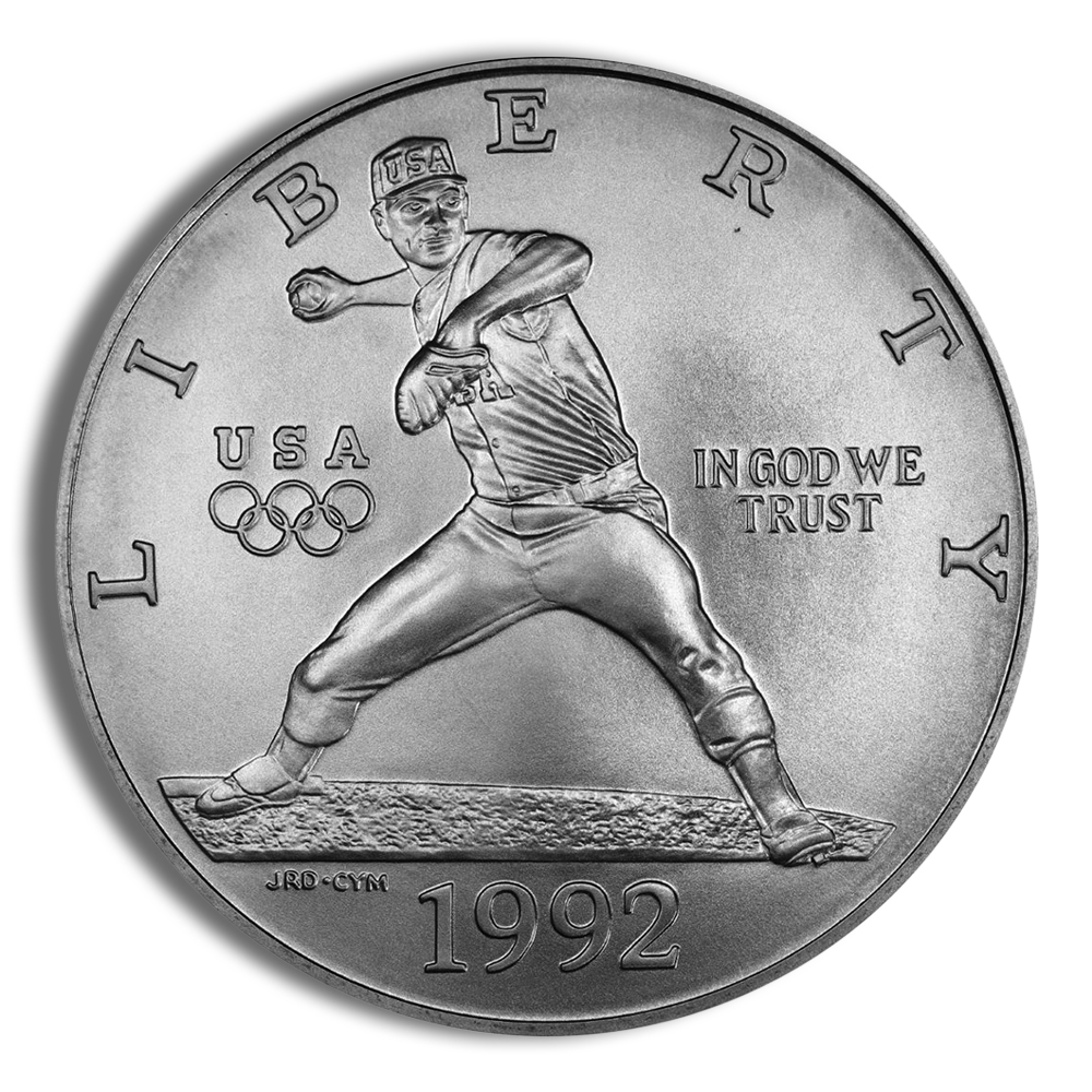 1992-D $1 Olympic Silver Commem - BU 1992-D $1 Olympic Silver Commem - BU - Image 1