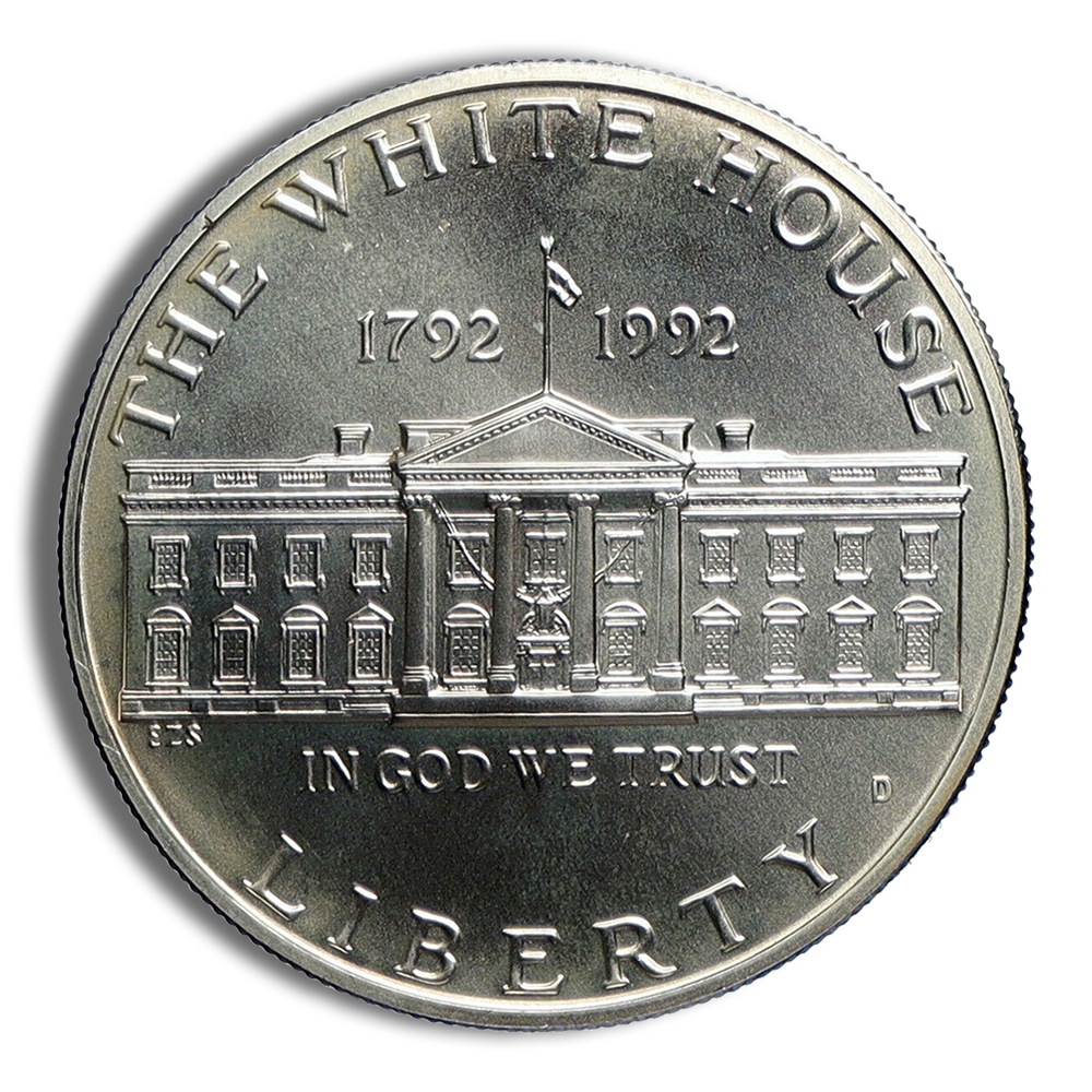 1992-D $1 White House Silver Commem - BU 1992-D $1 White House Silver Commem - BU - Image 1