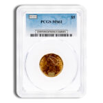 $5 Gold Liberty Half Eagle - PCGS MS61