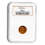 $2.5 Gold Indian Quarter Eagle - NGC MS62