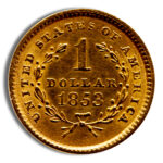 $1 Gold Liberty Type 1 - Cleaned/Low Grade - Image 2