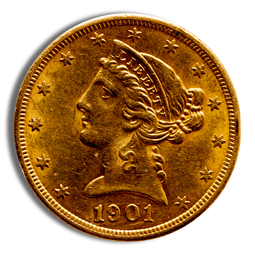 $5 Gold Liberty Half Eagle - AU $5 Gold Liberty Half Eagle - AU - Image 1