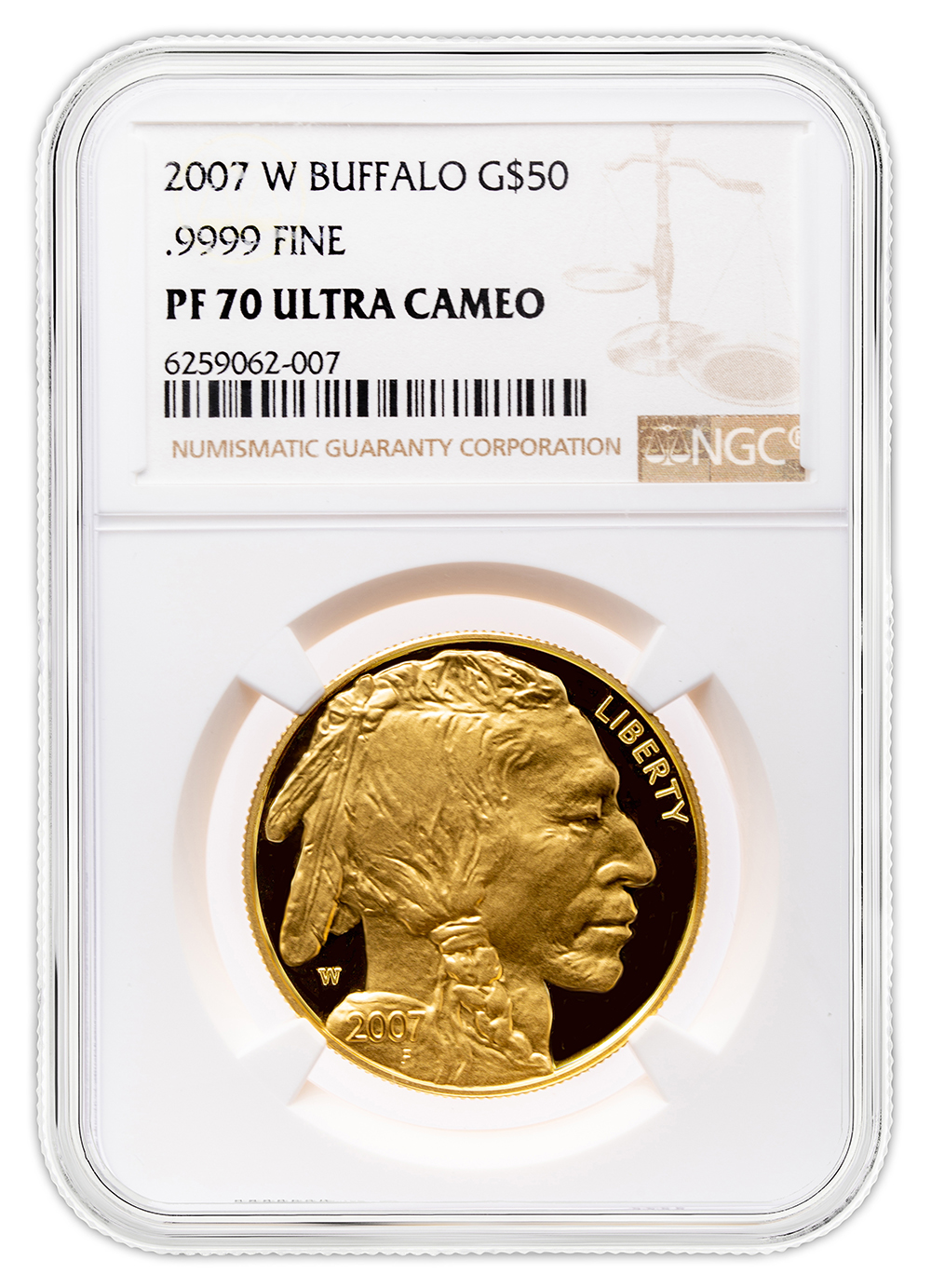 2007-W $50 Proof Gold Buffalo NGC PF70 2007-W $50 Proof Gold Buffalo NGC PF70 - Image 1