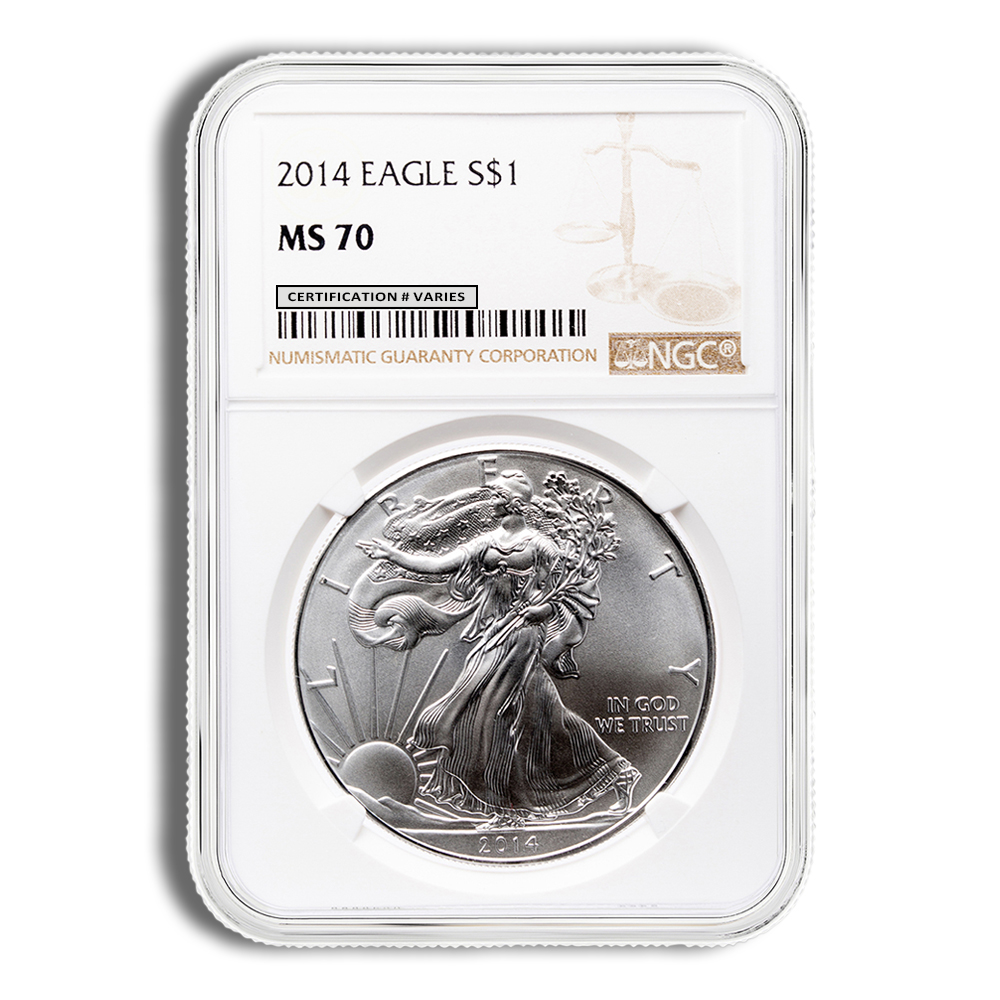 2014 Silver Eagle NGC MS70 2014 Silver Eagle NGC MS70 - Image 1