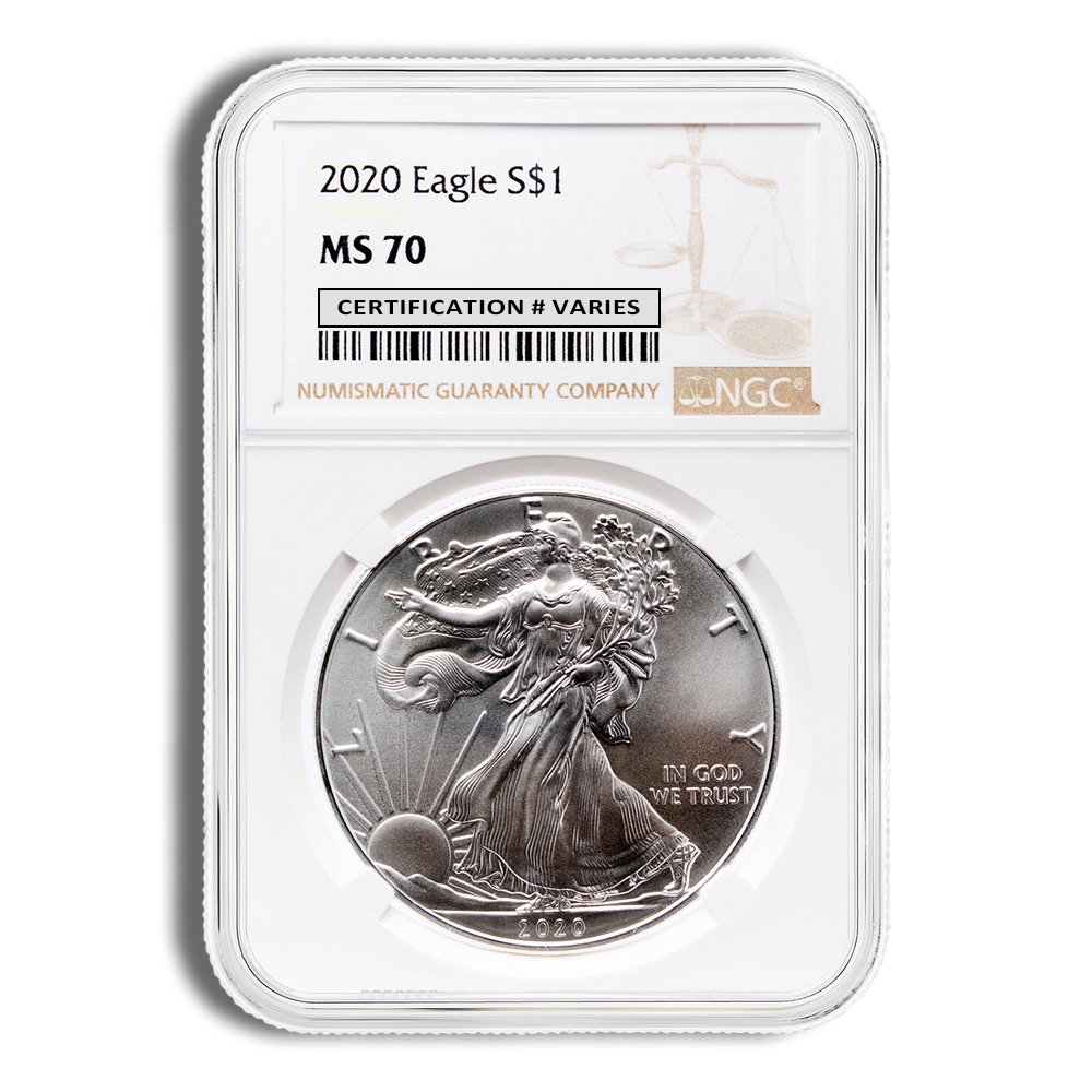 2020 Silver Eagle NGC MS70 2020 Silver Eagle NGC MS70 - Image 1
