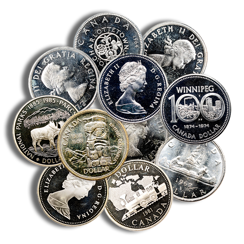 80% Silver Canadian Dollar - PL/BU (1958-1967) 80% Silver Canadian Dollar - PL/BU (1958-1967) - Image 1