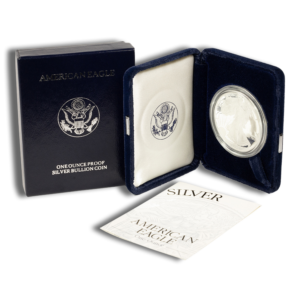 1994-P Proof Silver Eagle with Box & COA 1994-P Proof Silver Eagle with Box & COA - Image 1