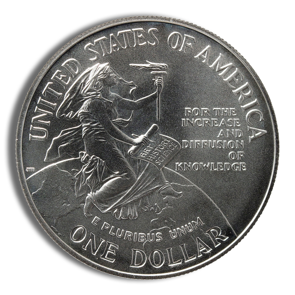 1996-D $1 Smithsonian Silver Commem - BU 1996-D $1 Smithsonian Silver Commem - BU - Image 1