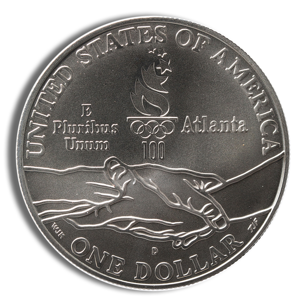 1995-D $1 Gymnast Silver Commem - BU 1995-D $1 Gymnast Silver Commem - BU - Image 1