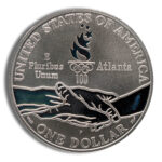 1995-D $1 Olympic Cycling Silver Commem - BU - Image 2