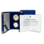 1987 Two Coin Proof Gold Eagle Set - Box/COA - Image 2