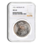 1921 Morgan Dollar - NGC MS64 (Toned)