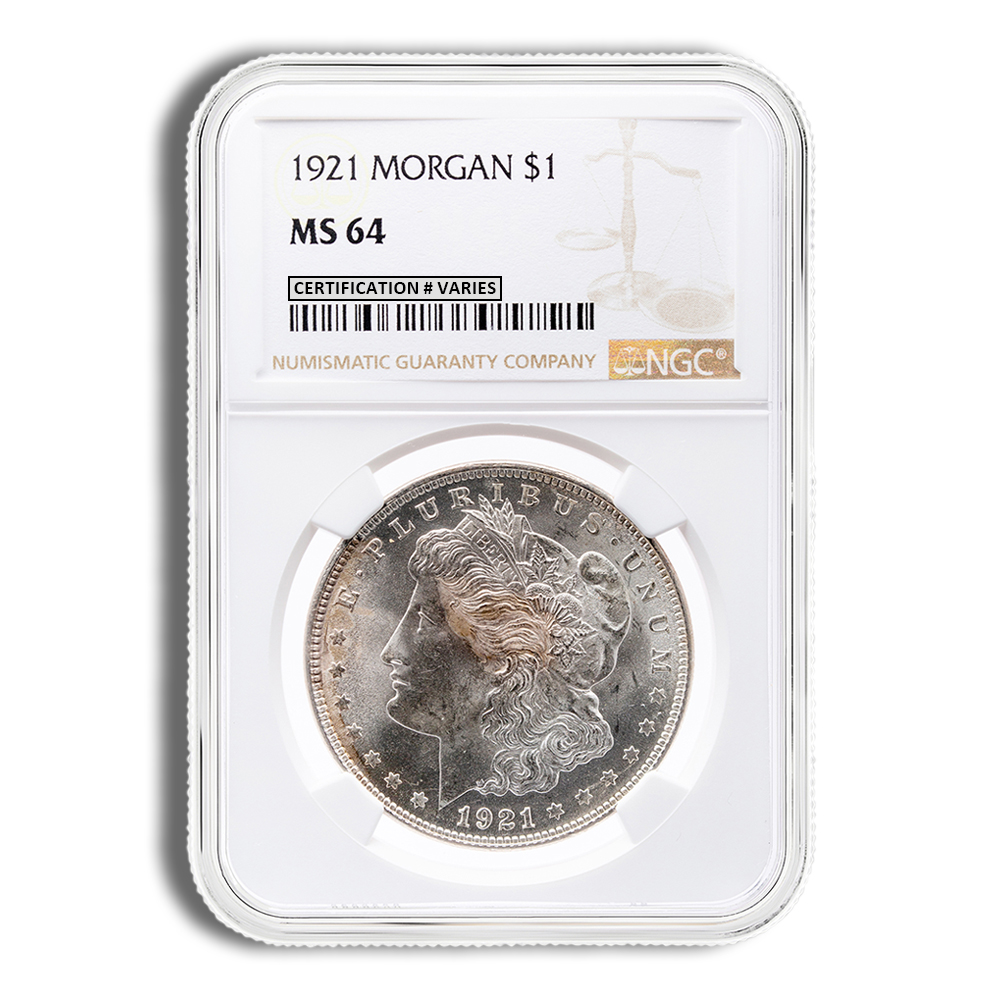 1921 Morgan Dollar - NGC MS64 (Toned) 1921 Morgan Dollar - NGC MS64 (Toned) - Image 1
