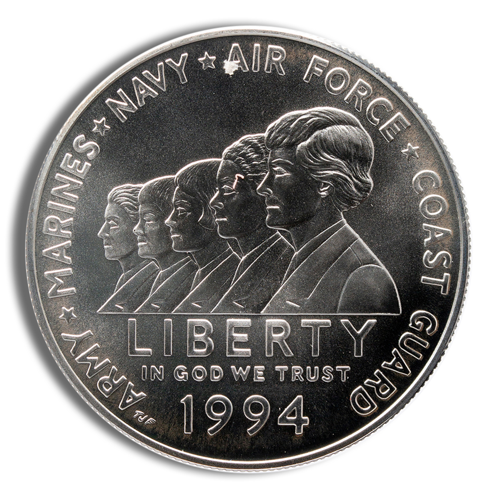 1994-W $1 Women in Military Silver Commem - BU 1994-W $1 Women in Military Silver Commem - BU - Image 1