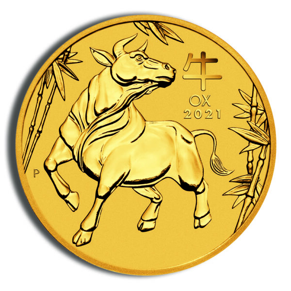2021 1/20 oz Australia Gold Lunar Ox BU - Series III