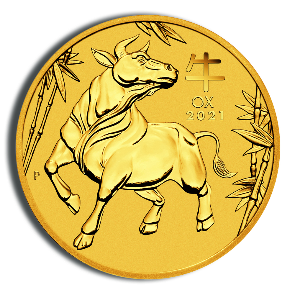 2021 1/20 oz Australia Gold Lunar Ox BU - Series III 2021 1/20 oz Australia Gold Lunar Ox BU - Series III - Image 1