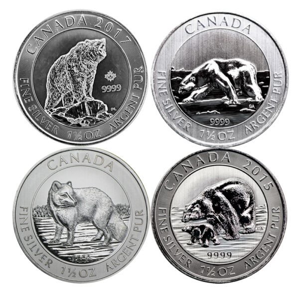 Canadian 1.5 oz Wildlife Silver Coin (Year/Design Varies)