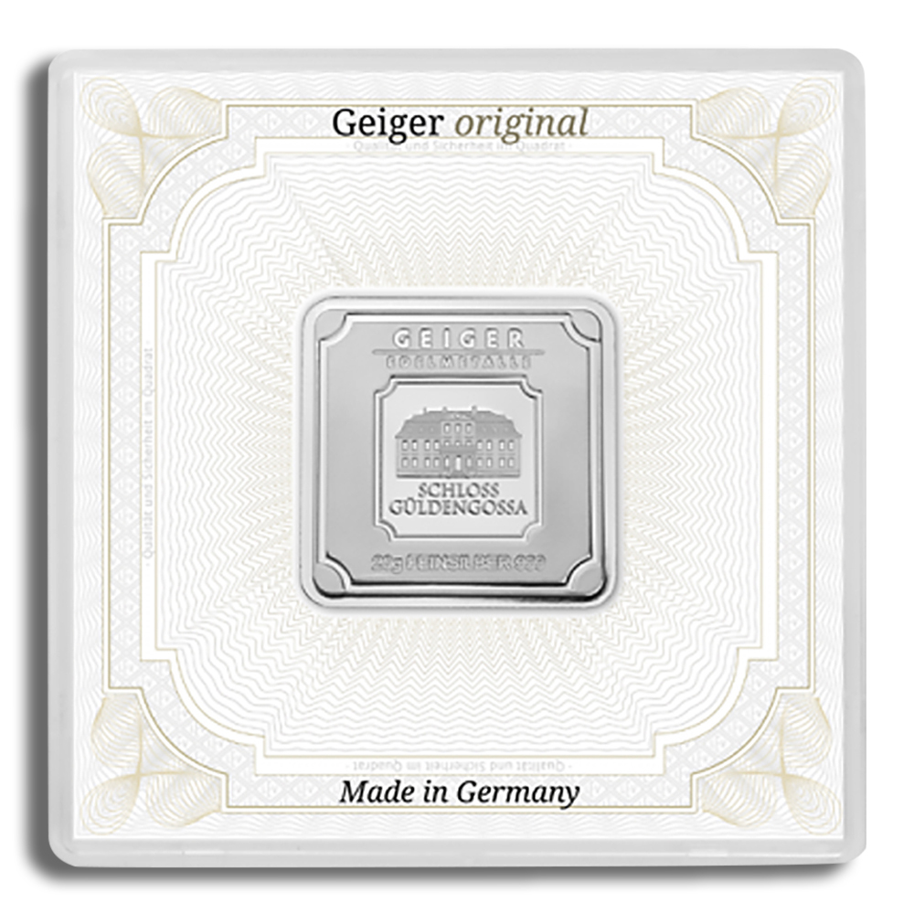 20 gram Silver Bar - Geiger (In Assay) 20 gram Silver Bar - Geiger (In Assay) - Image 1
