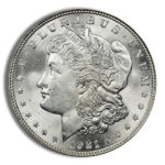 1921 Morgan Silver Dollar - F+