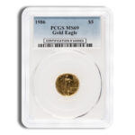 1986 1/10 oz Gold Eagle $5 PCGS MS69