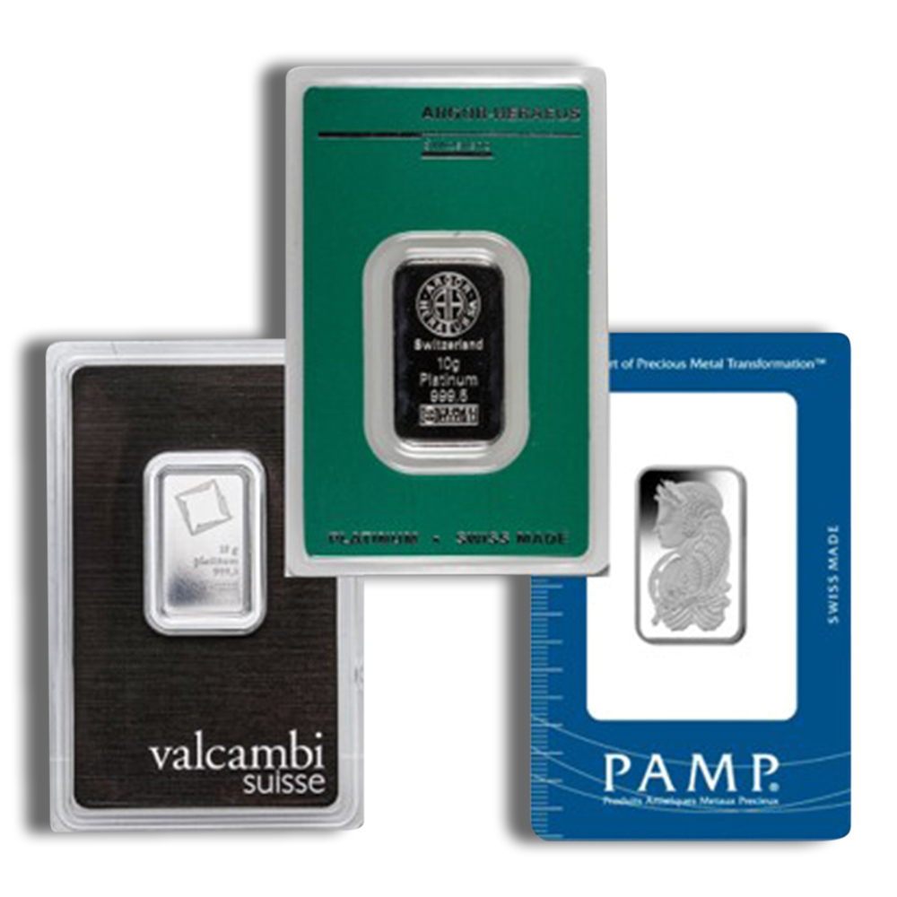 10 gram Platinum Bar - Brand Varies (Carded) 10 gram Platinum Bar - Brand Varies (Carded) - Image 1