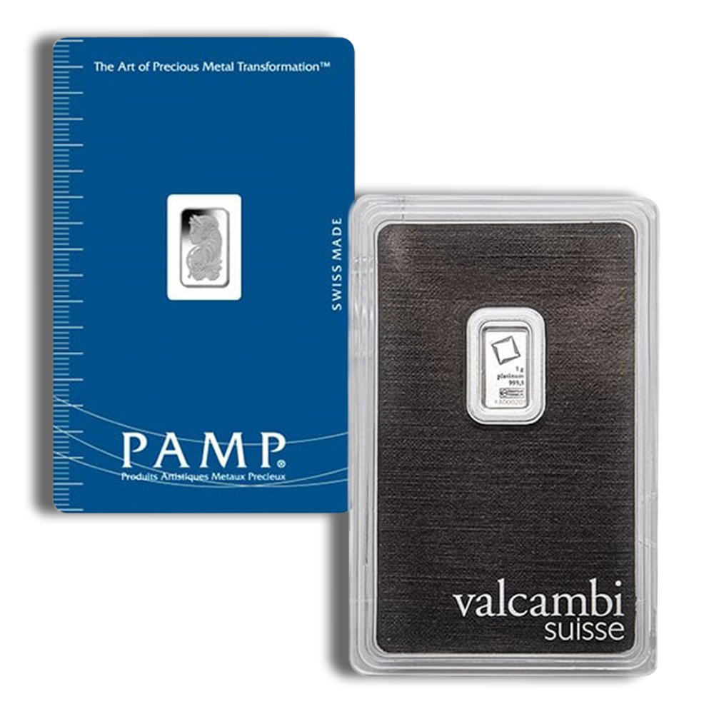 1 gram Platinum Bar - Brand Varies (Carded) 1 gram Platinum Bar - Brand Varies (Carded) - Image 1