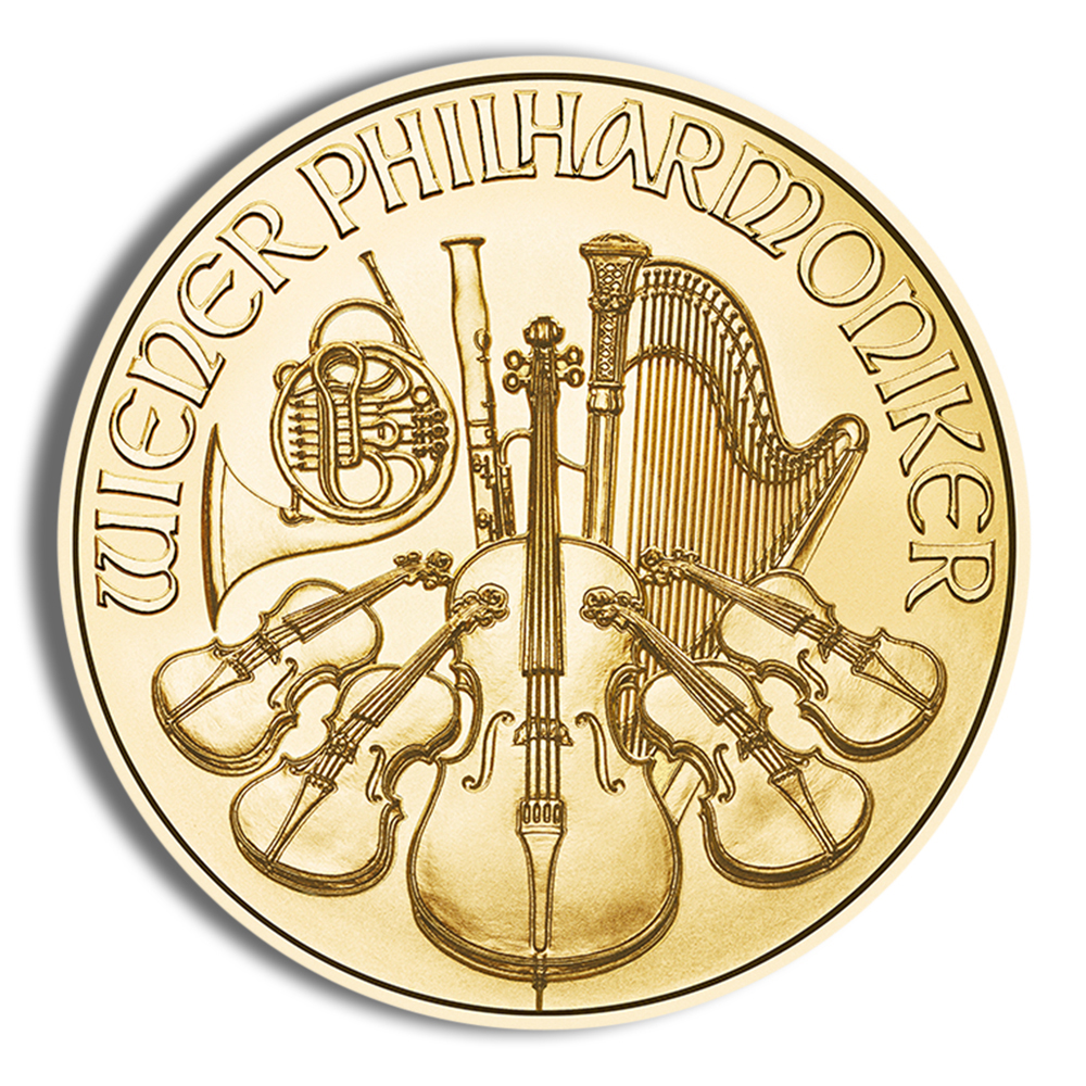 1/4 oz Austrian Philharmonic Gold Coin (Year Varies) 1/4 oz Austrian Philharmonic Gold Coin (Year Varies) - Image 1