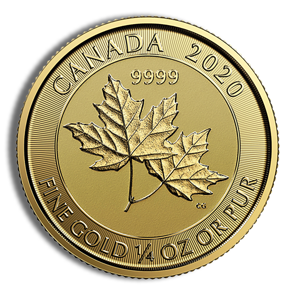 1/4 oz Canadian Twin Maple Leaf Gold Coin (Year Varies) 1/4 oz Canadian Twin Maple Leaf Gold Coin (Year Varies) - Image 1
