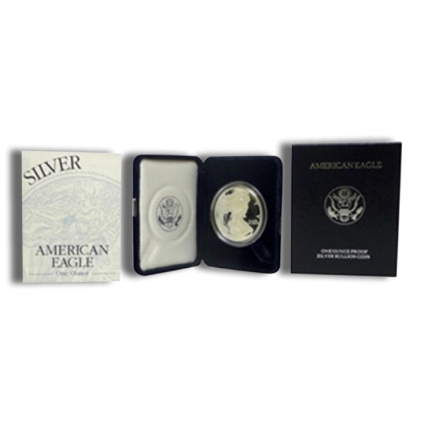 2002-W Proof Silver Eagle with Box & COA