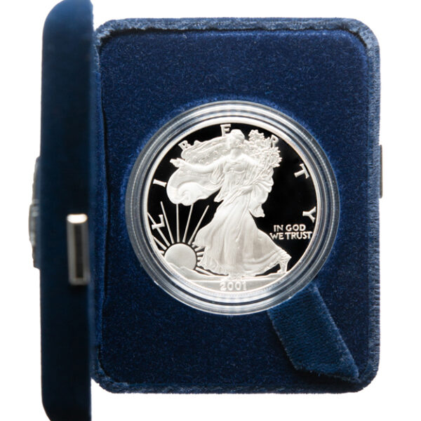 2001-W Proof Silver Eagle with Box & COA