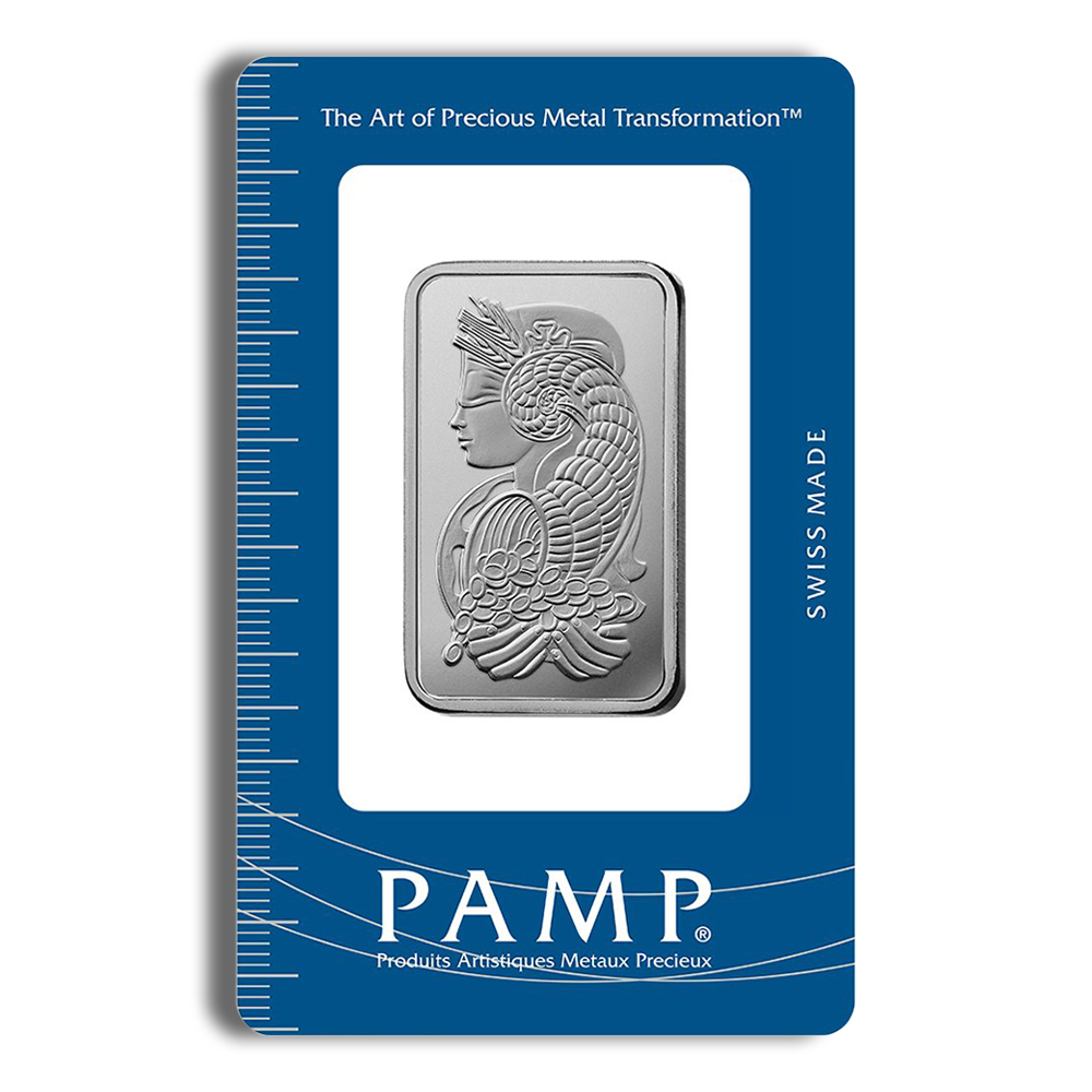 1 oz Palladium Bar - PAMP Fortuna (Carded) 1 oz Palladium Bar - PAMP Fortuna (Carded) - Image 1