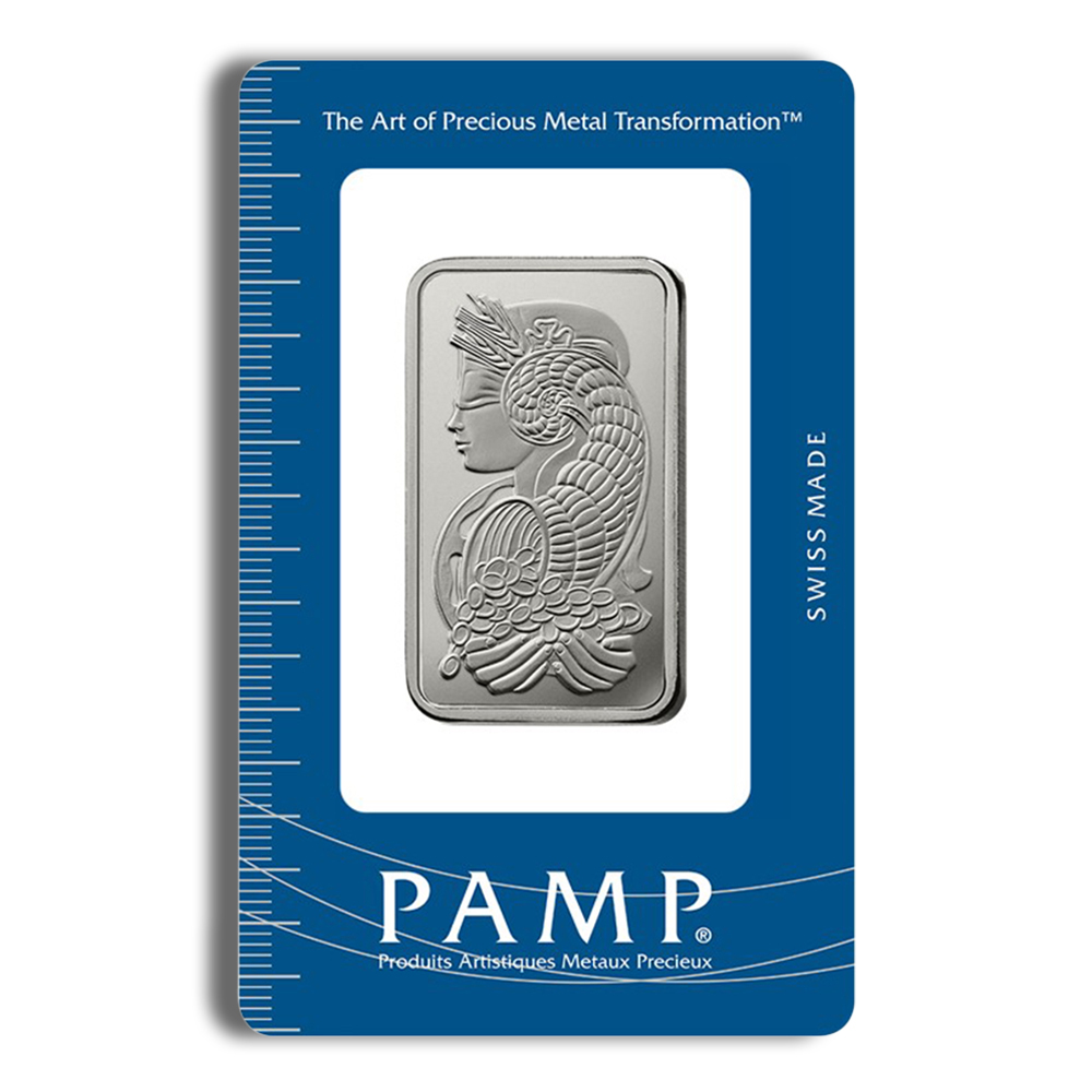 1 oz Platinum Bar - PAMP Fortuna (Carded) 1 oz Platinum Bar - PAMP Fortuna (Carded) - Image 1