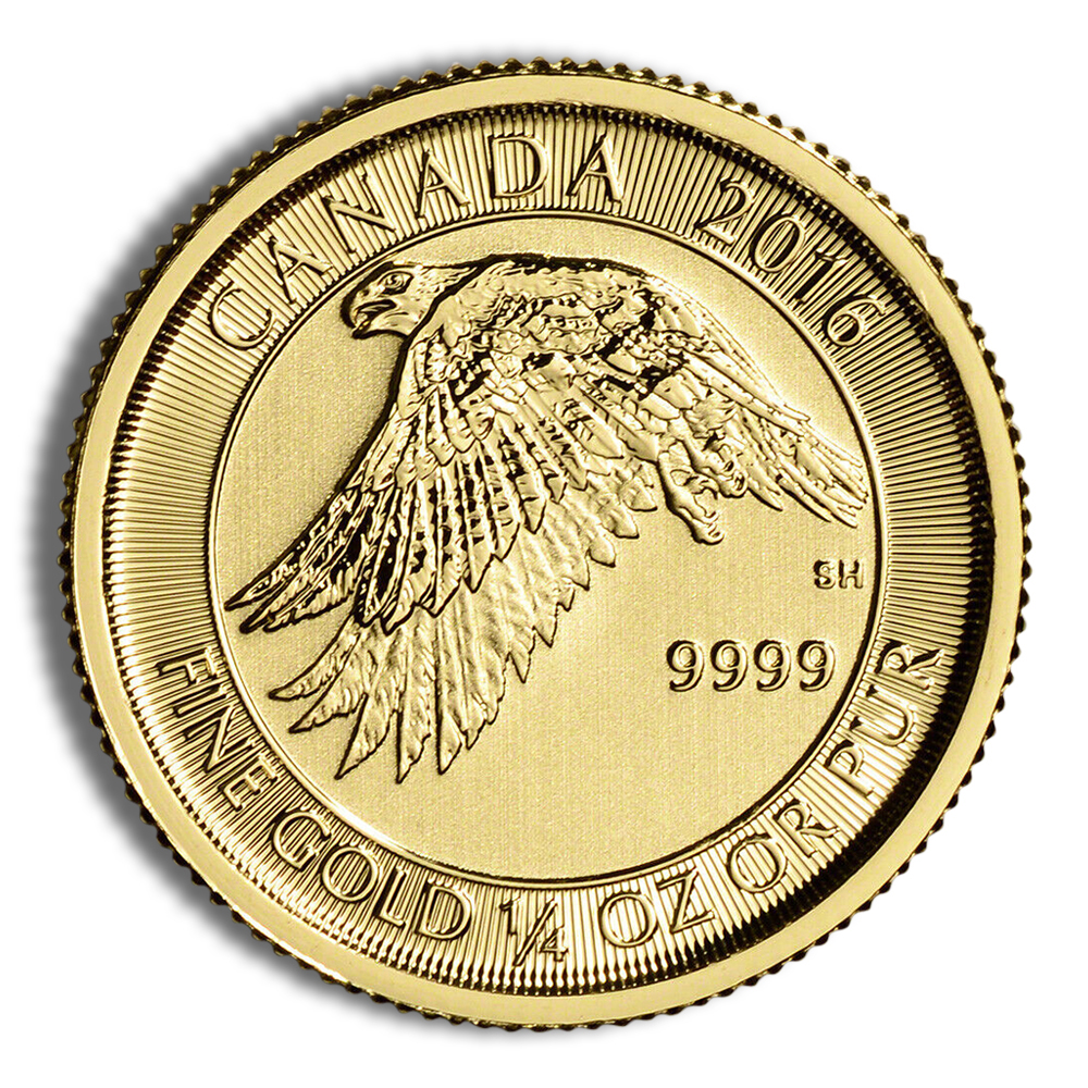 2016 1/4 oz Canadian Snow Falcon Gold Coin 2016 1/4 oz Canadian Snow Falcon Gold Coin - Image 1