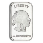 1 oz Silver Bar - Buffalo Design - Image 2